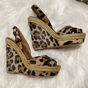 Christian Louboutin Animal Print Wedges